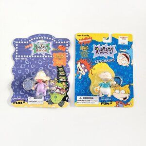 Basic Fun Vintage 90's Rugrats Tommy and Dil Keychain Lot - NEW SEALED